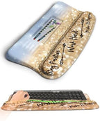 Ergonomic Wave Wrist Rest with Keyboard Stand, Cushioned Palm Rest, Comfortable Integrated Memory Foam for Natural Typing and Relieve Wrist Pain, Stay Positive by KUOSGM