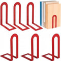 Chunful 10 Pcs Red Metal BookEnds Shelves, 7.5 x 5.75 x 3.5 in by Chunful