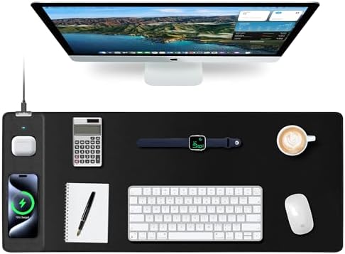 Mouse Pad with Wireless Charging, Large Desk Mat for Gaming, 31.5"x11.8" by ExtreLife