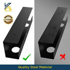 2 Pack Cable Management Tray – 16.5 inch Under Desk Cable Organizer Tray for Wire Power Strip - Safe Steel Cable Tray for Desks, Office, and Home (Black) - Image 6