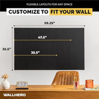 WALLHERO Large Bulletin Board, Tack Board, 59"x36" | 15 Pack | Wall Pin Board, Cork Board Alternative for Walls, Tablero de Corcho para Pared, Cord Board for Wall (Black Slats) - Image 4