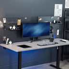 VIVO Black Clamp-on 60 x 24 inch Desk Pegboard, PP-DK30B-2 - Image 2