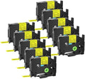 GREENCYCLE 10 Pack Compatible for Ptouch TZe-631 AZE 631 TZ631 TZ-631 1/2" 12mm 0.47 inch Laminated Black on Yellow TZ TZe Label Tapes Used in PTH110 PT-D200 PTD600 D400 Label Makers by greencycle