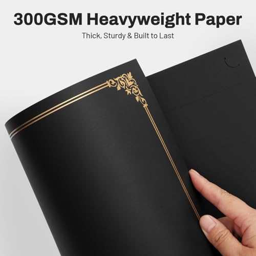 SUNEE Certificate Holders, 100 Packs Black Diploma Holders, Certificate Covers with Gold Foil Border for Letter Size 8.5 x 11 Certificate Paper, Cardstock, Award, Graduation, Documents - Image 3