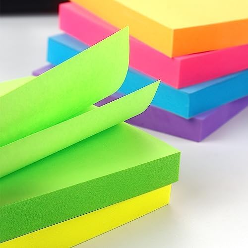 Sticky Notes 3x3 in, Bright Colors Self-Stick Pads, 48 Pads, 90 Sheets/Pad - Image 5