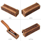 Gexmil Genuine Leather Pen Case, Hand-made Stationery Bag for Work Office - Image 4