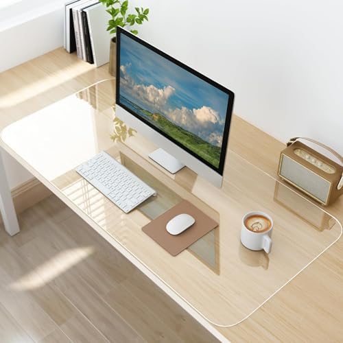 Clear Desk Mat, Non-Slip PVC Desk Protector Mat (39.4''*19.7'') by Unknown