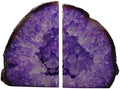 JIC Gem Dyed Purple Agate Geode Bookends Crystal Book Hold for Shelves by JICGem%C2%AE