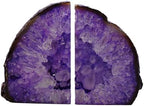 JIC Gem Dyed Purple Agate Geode Bookends Crystal Book Hold for Shelves by JICGem%C2%AE