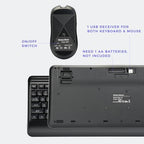 KOPJIPPOM Wireless Keyboard and Mouse Set with Quiet Keys, 2.4G Full Size Ergonomic Keyboard with Wrist Rest, Protective Covers, Soft Touch Silent Design for Windows, Computer, PC and Laptop - Image 7