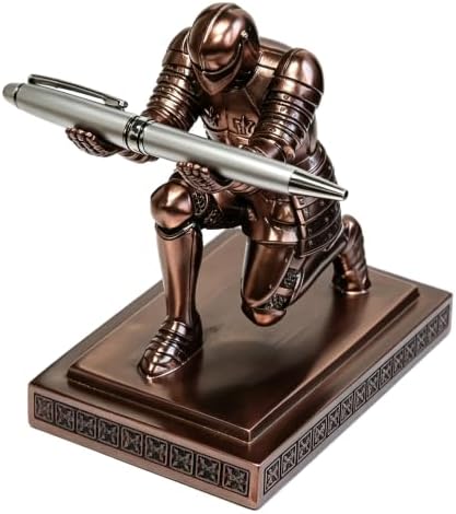 Soldier Executive Knight Pen Holder Personalized Desk Organizers Copper by CYXStar