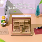 3D Memo Pad, 3D Calendar 2027, Time Piece Calendar, Tear-Off Calendars 2027, 3D Paper Carving Art Memo Pad, Art Carving Sticky Notes for Office Home Gifts Ornaments (Train in the book) - Image 2