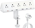 AnnTane Desk Clamp Power Strip USBC, 40W Fast Charging, 10 Ft, White by anntane