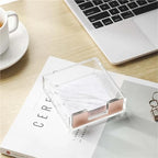 3Pcs Sticky Notes Memo Pad Holder Dispenser Rose Gold with Acrylic Clear Desk Supplies Organizer Accessories Office Notepad Holder(Rose gold) - Image 6