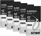 Zip Ties Heavy Duty 12 inch with 120 Pounds Tensile Strength, Black Heavy Duty Cable ties, 500 Pieces,by Karoka by Karoka