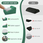 Foot Rest Ergonomic Pillow for Under Desk at Work & Handle Green - Image 6