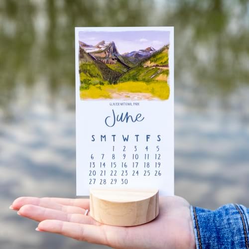 1Canoe2 2027 Mini Desk Calendar, Standing Desktop Calendar, National Parks - Image 4