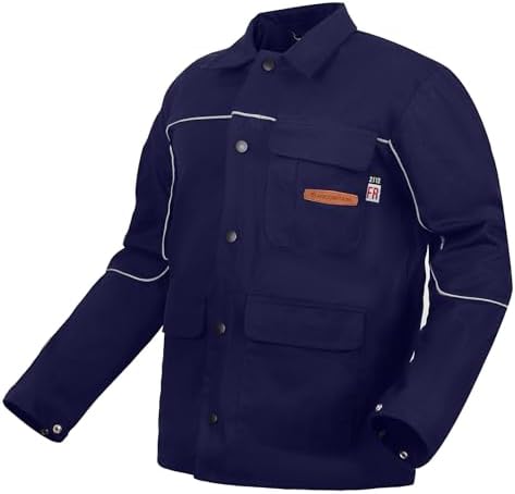 ARCCAPTAIN Welding Jacket, 11oz Flame Resistant Cotton Welding Jackets by ARCCAPTAIN