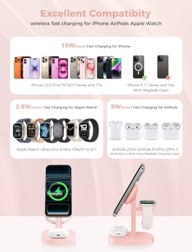 Mag-Safe Charger 3 in 1 Charging Station for iPhone AppleWatch AirPod 2Pack - Image 2
