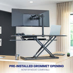 VIVO Black 48 in Corner Standing Desk Converter, DESK-V048KL - Image 7