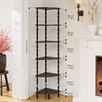 IBUYKE 6-Tier Corner Shelf,Industrial Corner Storage WBC021B - Image 3