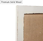 SOFE 18x29 White Linen Bulletin Board, Farmhouse Wood Frame Decor - Image 4