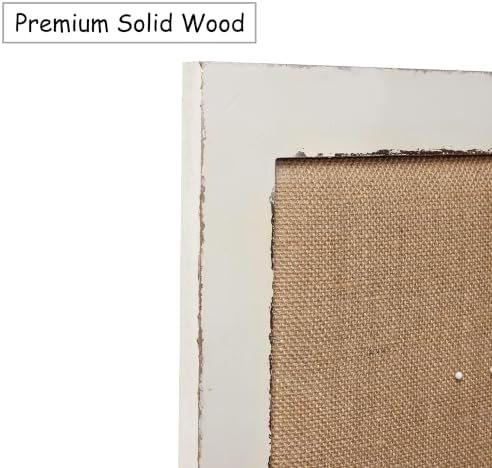 SOFE 18x29 White Linen Bulletin Board, Farmhouse Wood Frame Decor - Image 4