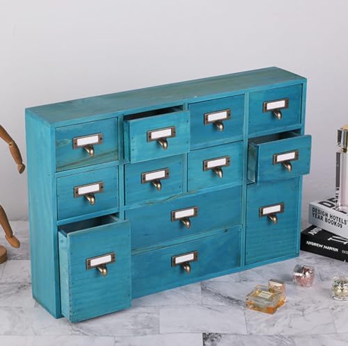 Apothecary Drawers Apothecary Cabinet with Drawers, Blue - Image 5