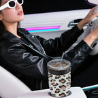 Universal Iced Coffee Sleeve - Upgraded Double Wall Reusable Stainless Steel Holder Sleeves Insulator for Cold Drinks Fits Starbucks Dunkin Donuts McDonalds Small Medium Large Cups (Luxy Leopard) - Image 5