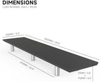 Fenge 39.4” Dual Monitor Stand with Height Adjustable Legs, Black - Image 3