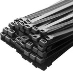 XINGO 8 Inch Black Zip Ties Heavy Duty 1000 Pack, 120 LBS Tensile Strength, Premium Nylon Cable Wire Ties, Self-locking Plastic Ties for Indoor and Outdoor Use by XINGO