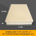 Golden State Art, Archival Storage Box, Tan-17.75x22.75x3 Inch, Pack of 2 - Image 2