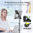 elitehood Aluminum 65” iPad Stand Tripod with Lockable Tablet Holder - Image 2