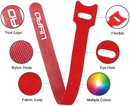 Muka 500 Pcs Multi-Size Custom Cable Tie Reusable Fastening Wraps - Image 5