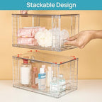 Vtopmart 2 Pack Large Stackable Storage Drawers, Clear - Image 4