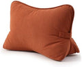Pat. Pend. Corduroy Back Support Pillow for Bed Sitting and Headboard Support, Lumbar Cushion for Relaxing and Watching TV, Triangle Backrest Pillow, Brick Red by Ailuteie