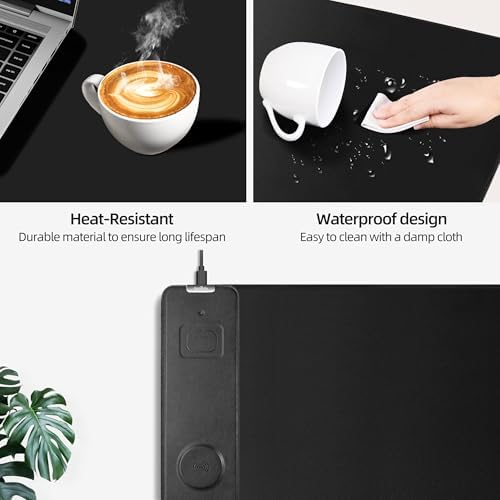 Wireless Charging Mouse Pad, Gaming Desk Mat with 20W Adapter, 31.5"x15.7" - Image 6
