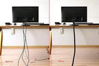 Alex Tech 20ft - 1.5 inch Cord Protector Wire Loom Tubing Cable Sleeve Split Sleeving for USB Cable Power Cord Audio Video Cable - Protect Cat from Chewing Cords - Black - Image 4