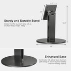 UPERGO Stand for Monitor 15" - 24", 180° Tiltable Heavy Duty All Aluminum Base, Compatible with Smart Displays & VESA Mount Speakers, Easy Assembly (Black) - Image 6