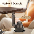 Car Desk for Laptop, Car Table & Car Tray with 360° Rotating Cup Holder, Adjustable Height Car Food Tray, As Car Table Tray or Car Seat Tray, Compatible with Tesla Model 3/Y/S, Ford/Most Vehicles - Image 7