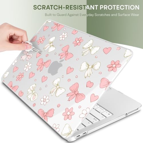 May Chen Compatible with MacBook Neo 13 inch Case 2026 Model A3404, Plastic Hard Shell,Keyboard Cover,Screen Protector,Dust Plug, for MacBook Neo 13" with A18 Pro Chip, Ribbons Girly - Image 7