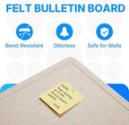 OWLKELA Felt Bulletin Board, 36 x 24 Inch, Oatmeal - Image 3