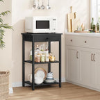 Gewudraw 3-Tier Printer Table for Home Office, Living Room, Bedroom, Black - Image 4
