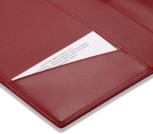HISCOW Slim Leather Junior Padfolio, 5x8 Notepad Cover, Bordeaux - Image 5