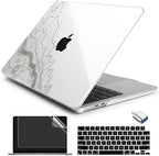 Batianda Case for MacBook Air 13.6" 2026 M5 M4 M3 M2 Chip,Topographic Lines by Batianda