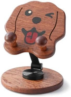 Gift for Dog Lovers – Wooden Dog Phone Stand – 360° Rotating Handmade Desk Decor – Solid Wood Desk Companion for Home Office (Golden Retriever) by Unknown