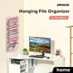 14-Tier Wall File Organizer and Hanging File Organizer, Pink - Image 3