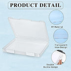 PerKoop 6 Pcs Clear Paper Storage Box,12.4 x 9.84 x 1.18 Inches,White - Image 3