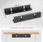 Univivi Under Desk Cable Management Tray, Cable Management, 32 inch, Black - Image 5