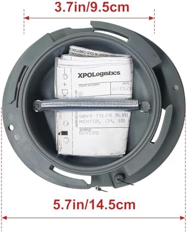 Truck and Trailer Twist Lock Document Holder with Wire Attached Cover, ABS Plastic Document Holder Kit (Opaque Gray) (4 PACK) - Image 2